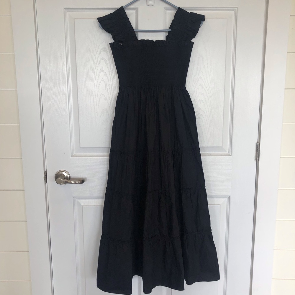 Quince Black Midi Dress